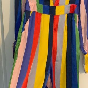 Rainbow jumpsuit. Bell sleeves